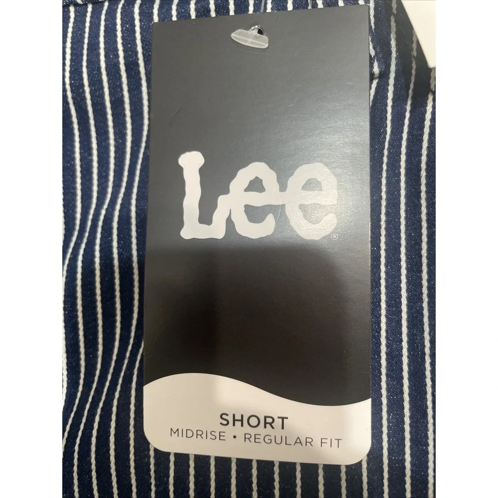 Lee short mid-rise regular 20 M‎ railroad stripe Stretch